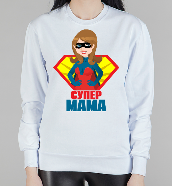 Женский свитшот "Супер мама"
