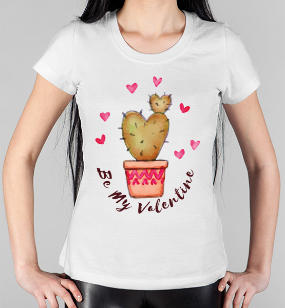 Женская футболка "Be my Valentine"