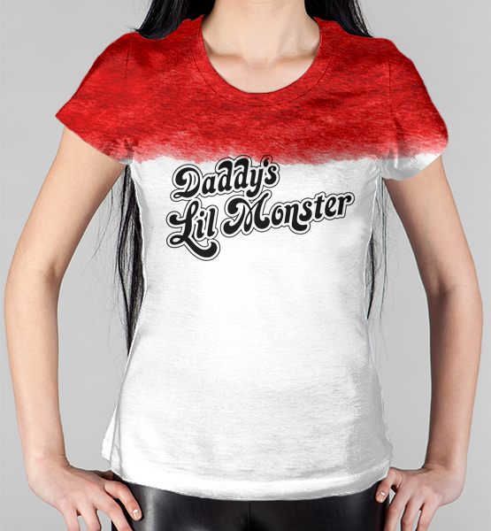Женская 3D футболка "Daddy's lil monster"