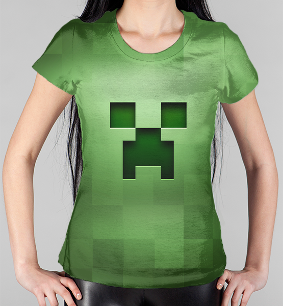 Женская 3D футболка "Маинкрафт (Minecraft) 3D-2"