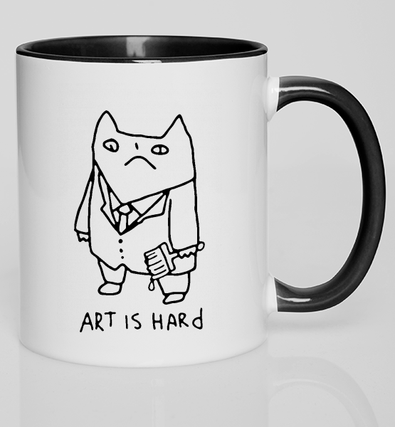 Цветная кружка "Art is Hard"