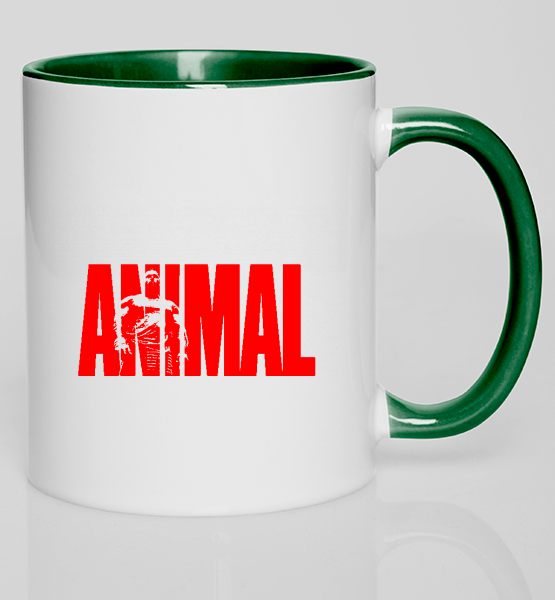 Кружка с цветной ручкой Animal