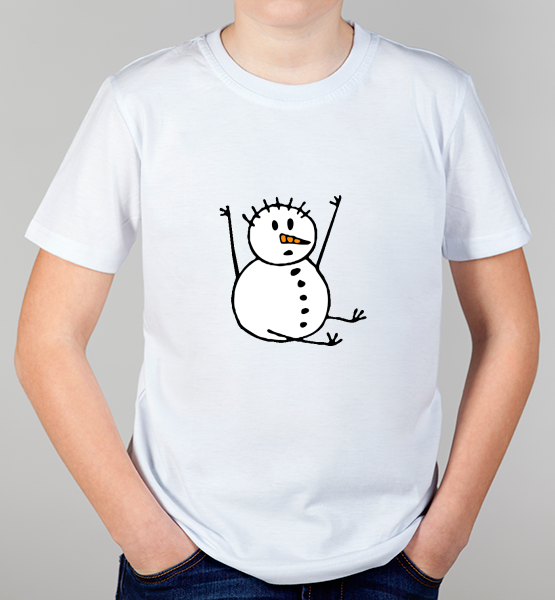 Детская футболка "Снеговик 2022"