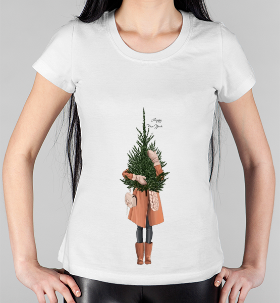 Женская футболка "Happy new year 2022"