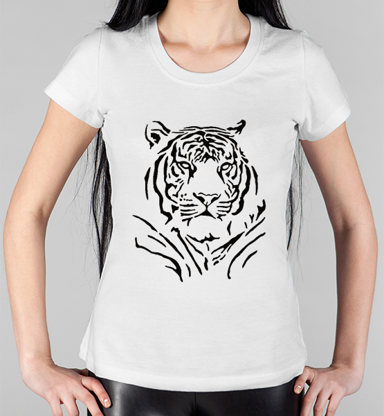 Женская футболка "Новогодний тигр"