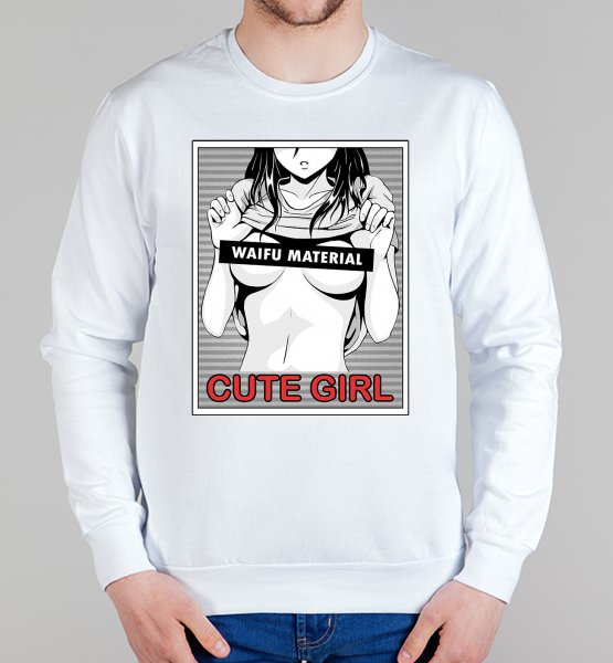 Мужской свитшот Waifu Material