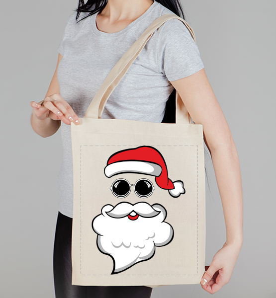 Сумка холщовая Санта-хипстер