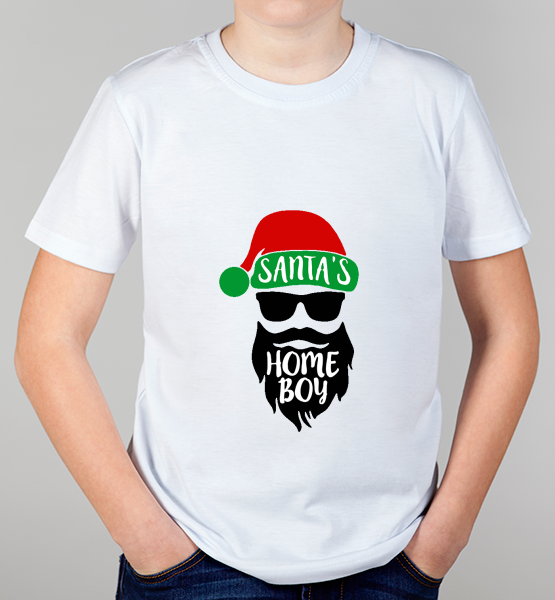 Детская футболка "Home Boy (Санта)"