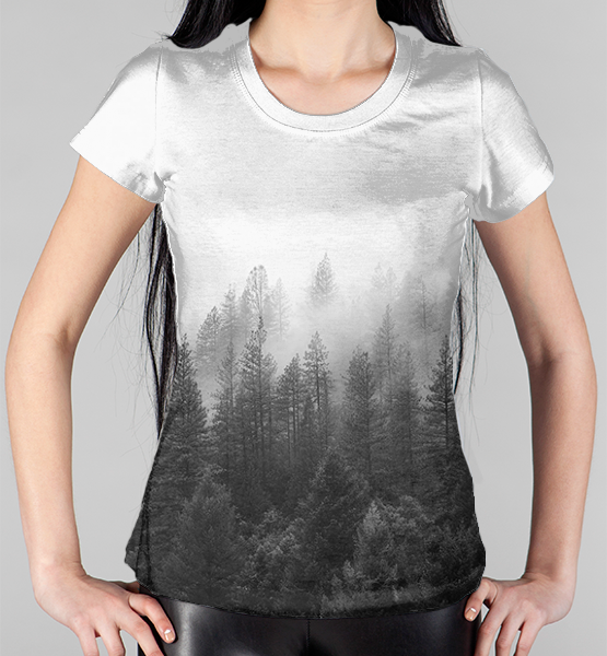 Женская 3D футболка "Мистический лес"