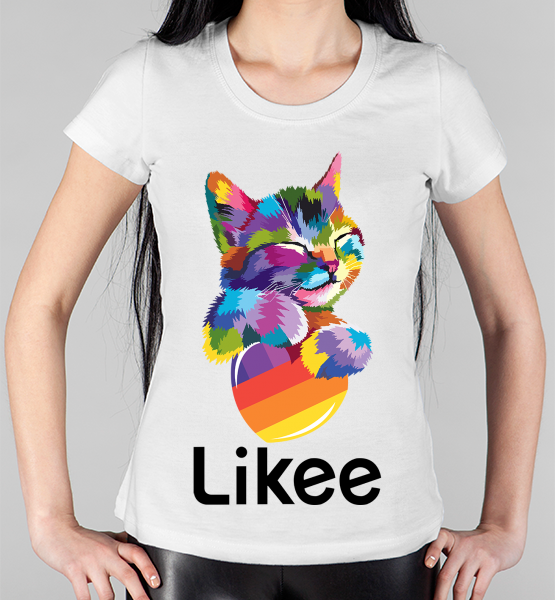 Женская футболка "Котик Likee"