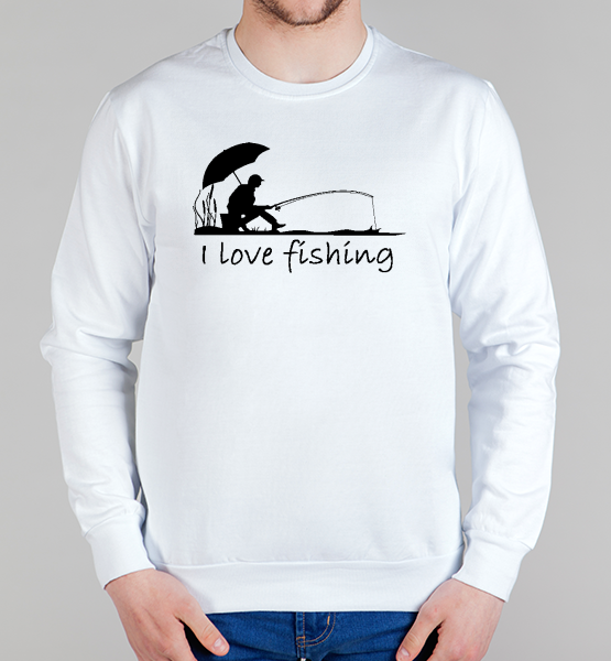Свитшот "I love fishing"