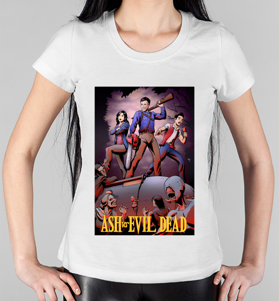 Женская футболка "Эш против Зловещих мертвецов #3"