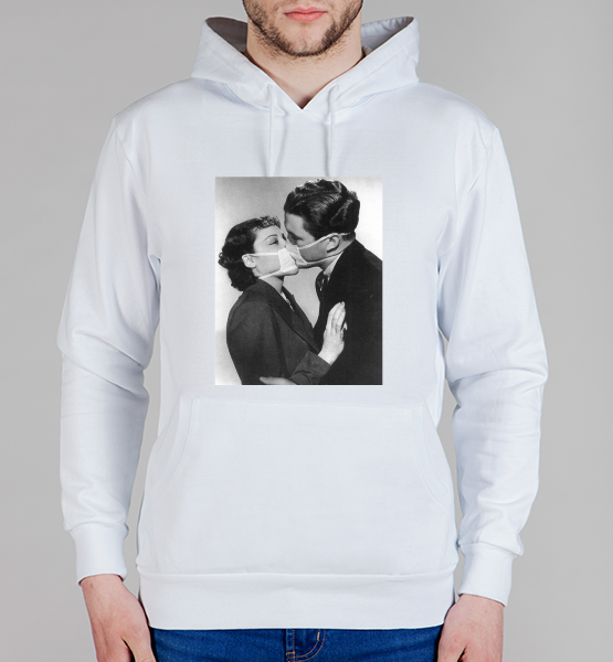 Мужская толстовка Поцелуй в маске