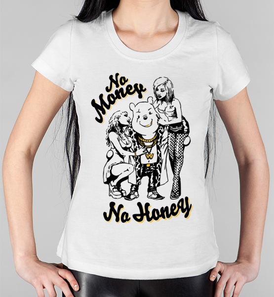 Женская футболка "No money - no honey"