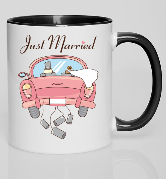 Цветная кружка "Just married"