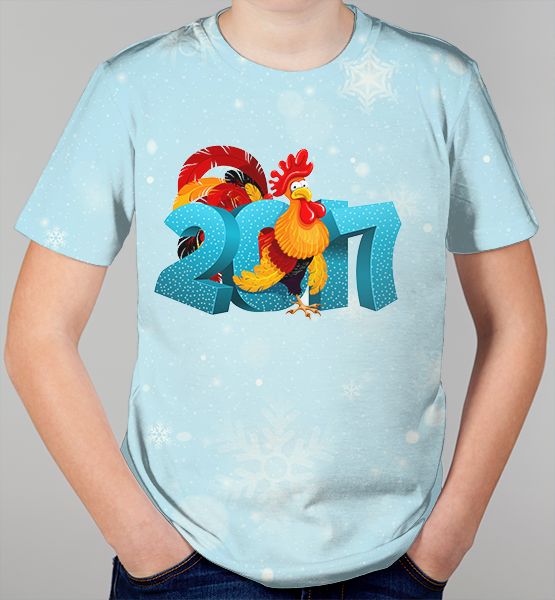 Детская 3D футболка "2017 Год"