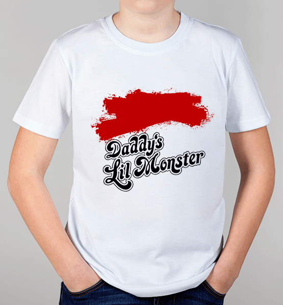 Детская футболка "Daddy's lil monster"