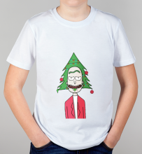 Детская футболка Рик и Морти новый год