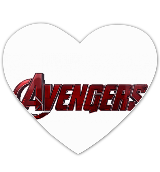 Коврик для мышки сердце "Мстители (Avengers)"