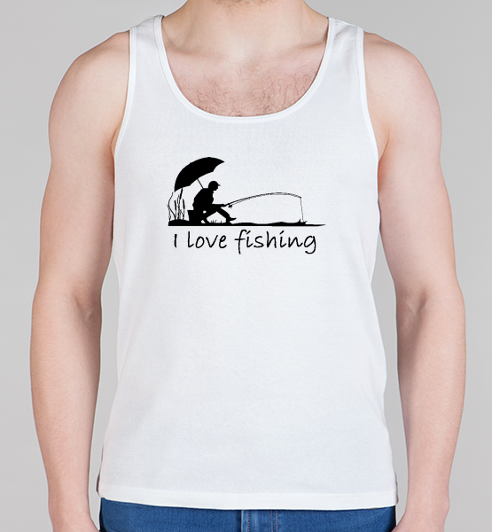 Мужская борцовка "I love fishing"