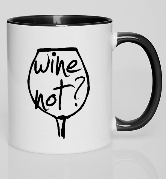Цветная кружка "Wine not?"
