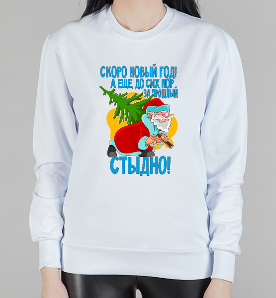 Женский свитшот За прошлый новый год стыдно!