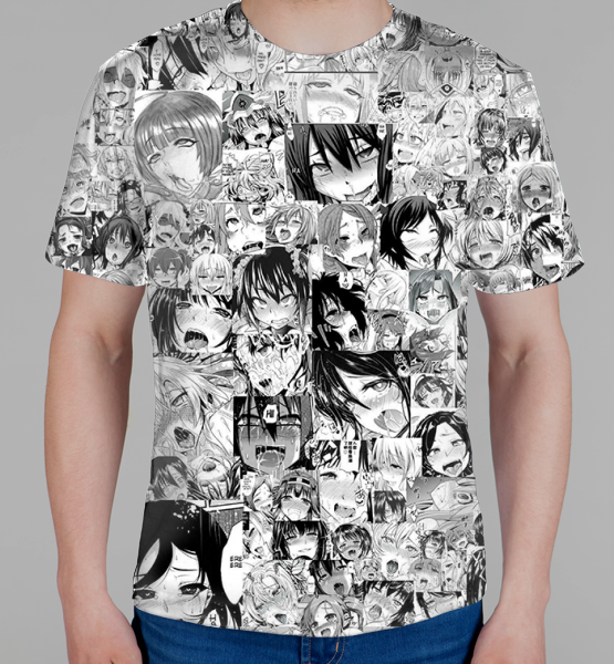 Мужская 3D футболка "Manga Ahegao"