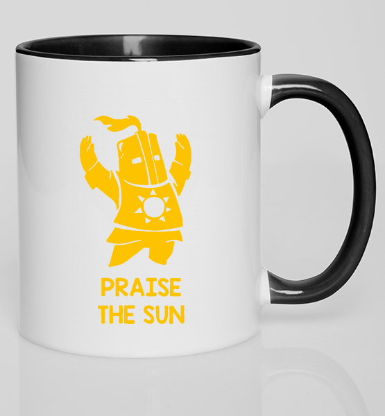 Цветная кружка "Praise the sun"