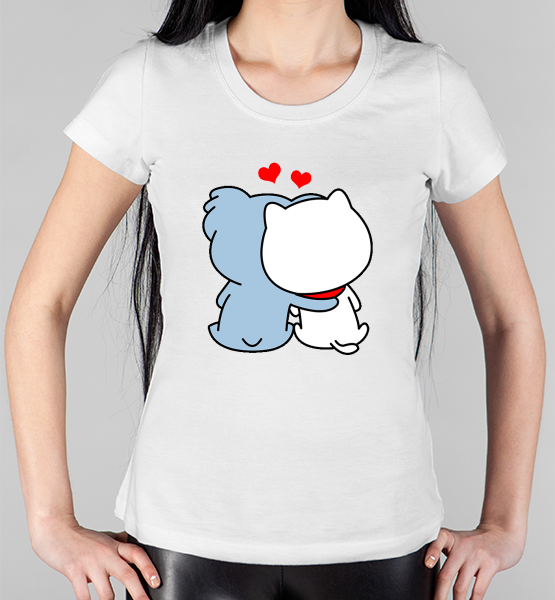 Женская футболка "Котики Влюбленные"