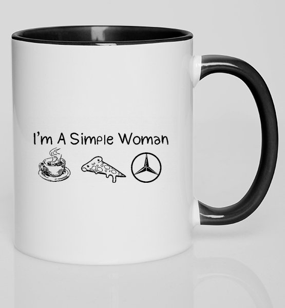 Цветная кружка "I'am a simple woman"