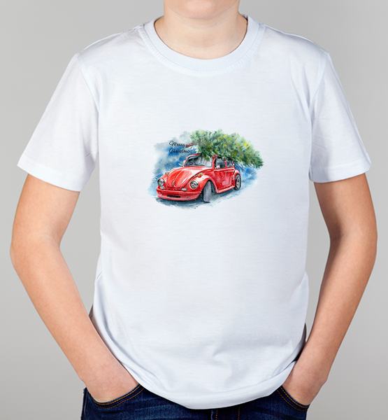 Детская футболка "Christmas car 2"