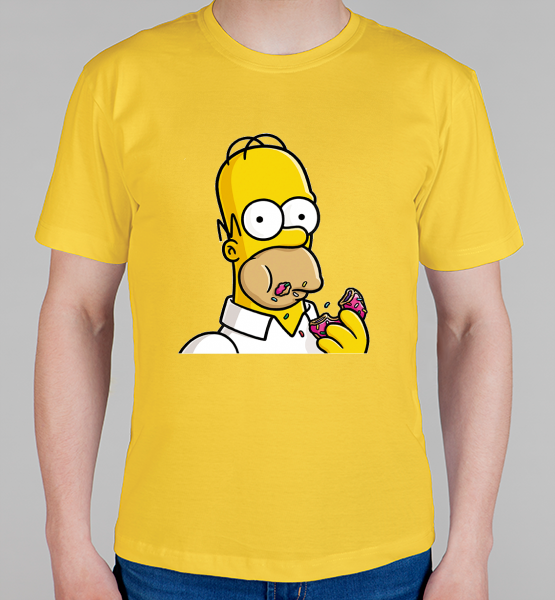 Парная футболка "Гомер и пончик"
