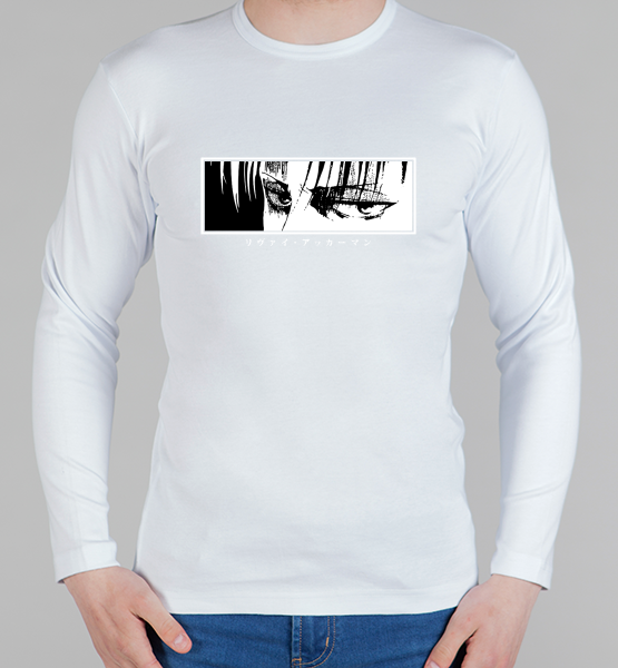 Мужская футболка с длинным рукавом LEVI'S SAD EYES white