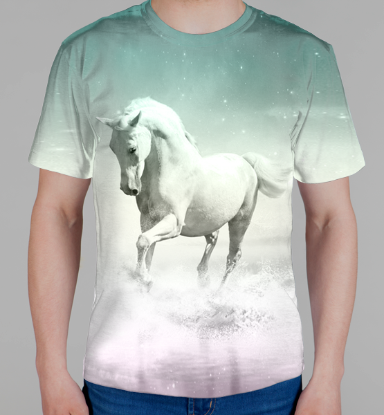 Мужская 3D футболка "Лошадь"