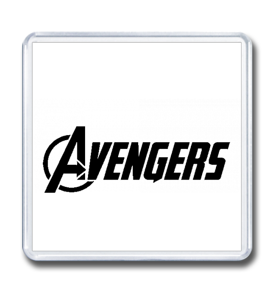Магнит 65×65 "Мстители (Avengers) надпись"