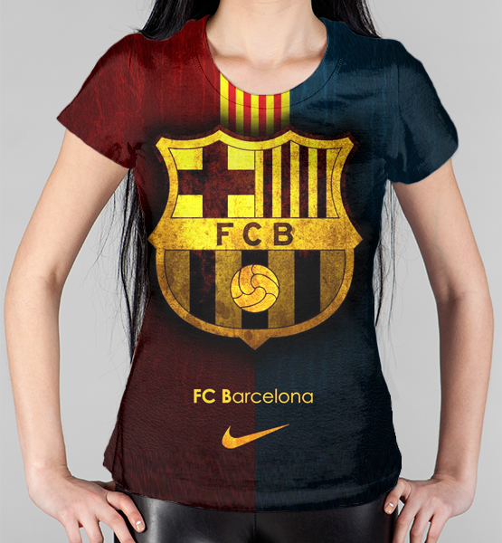 Женская 3D футболка "Барселона (Barcelona)"