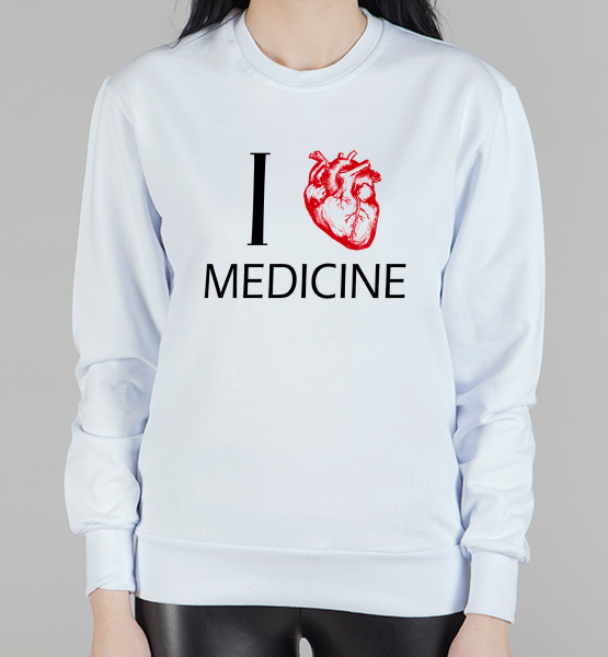 Женский свитшот "Я люблю медицину"
