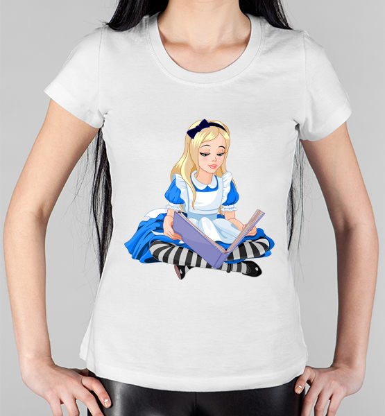 Женская футболка "Алиса в стране чудес"