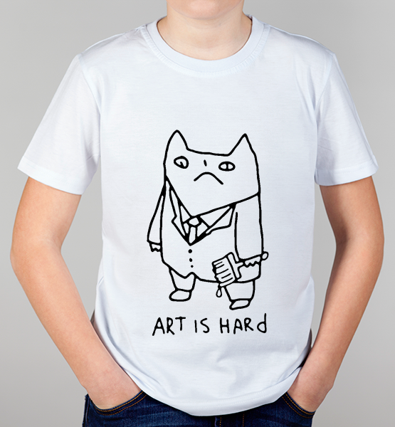 Детская футболка "Art is Hard"