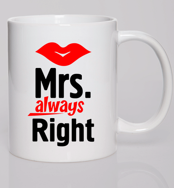 Парная кружка (Жен) Mr-Mrs Right
