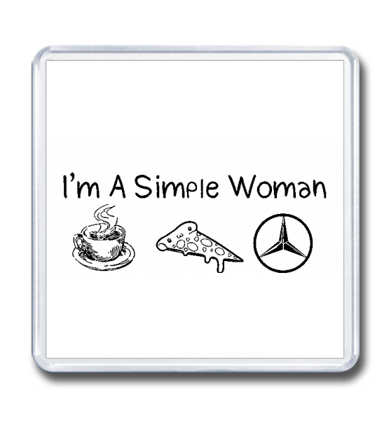 Магнит 65×65 "I'am a simple woman"