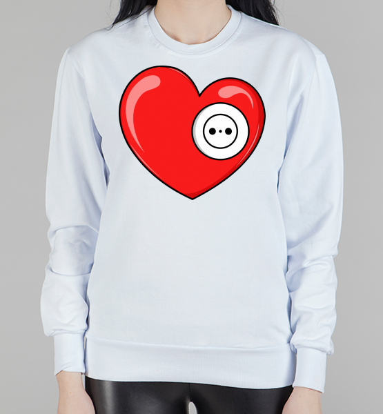Парный женский свитшот Сердце с розеткой