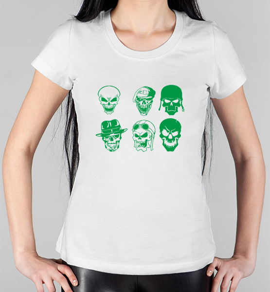 Женская футболка "Скелеты"