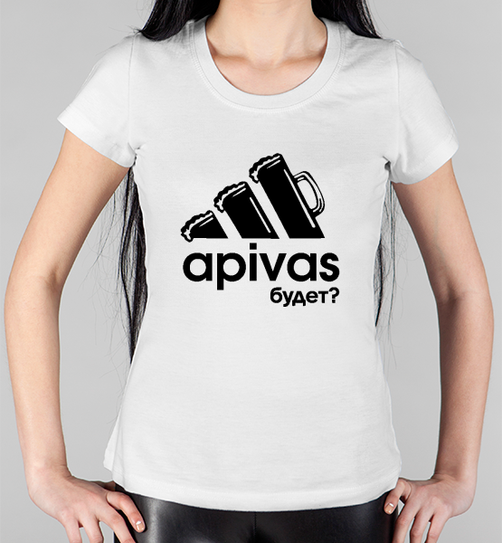 Женская футболка "apivas будет?"