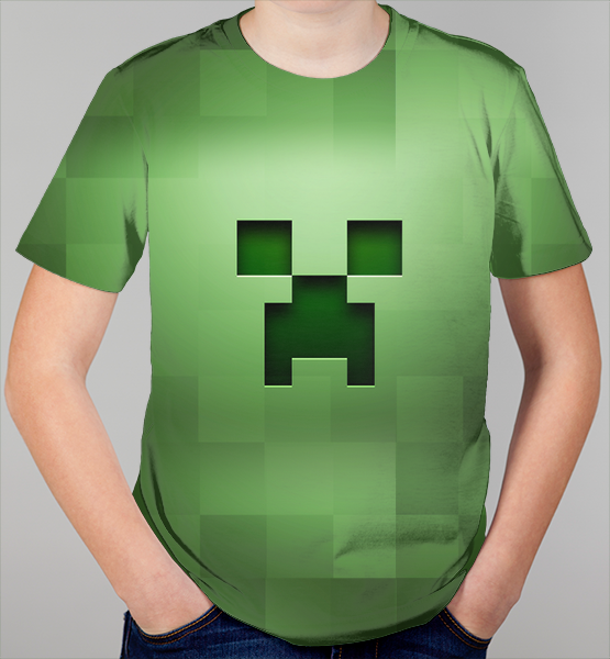 Детская 3D футболка "Маинкрафт (Minecraft) 3D-2"