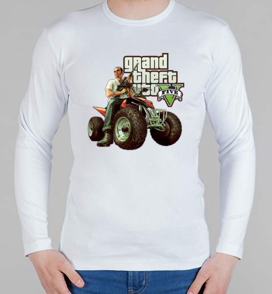 Мужская футболка с длинным рукавом GTA5!