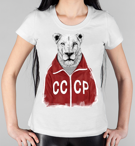 Женская футболка "Лев СССР"