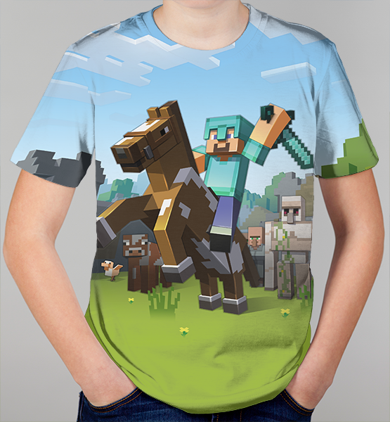 Детская 3D футболка "Minecraft (Маинкрафт) 3D"