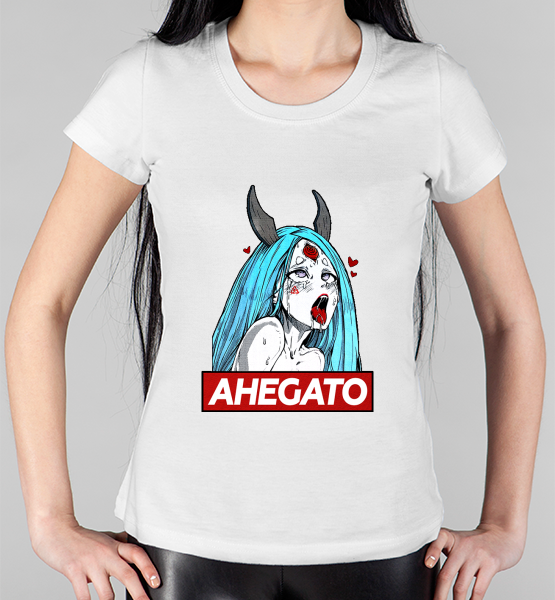 Женская футболка "Ahegao kaguya/ ахегао кагуя"