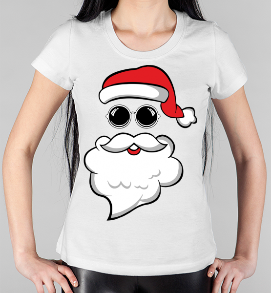 Женская футболка "Санта-хипстер"